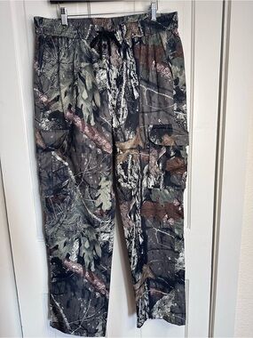 Manfinity Men's Camo Cargo Pocket Pants w/ Drawstring Waist XXL
